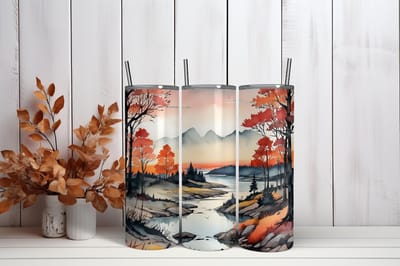 Thermosbeker rivier - 600 ml RVS Tumbler met Rietje - Cadeau - Schoolbeker - Antilek dop - Vaatwasserbestendig - Werkbeker - To go beker - Zomaar