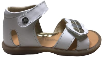 Naturino - Firun - Mt 25 - velcro lederen sandalen - bling bling hartjes - wit