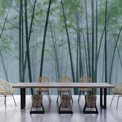 Fotobehang inthebamboo2 DD122104 Livingwalls Walls by Patel 3 Blauw Groen Vlies 270 x 400 cm (4 delen) 3D Fotobehang op maat