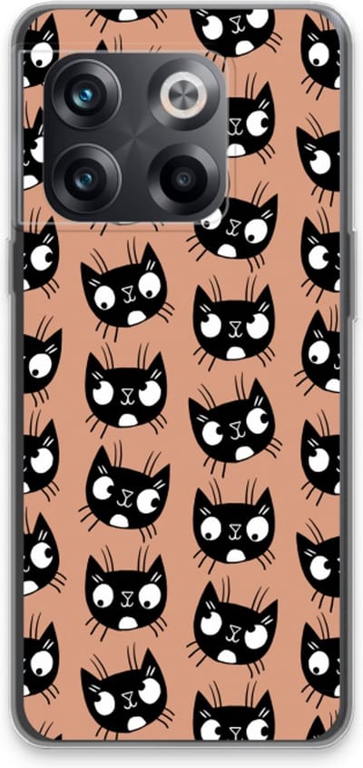 Case Company® - Hoesje geschikt voor OnePlus 10T hoesje - Kat - Soft Cover Telefoonhoesje - Bescherming aan alle Kanten en Schermrand