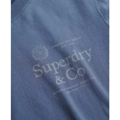 Superdry Luxe Casual Relaxed T-shirt Blue Grootte: 44