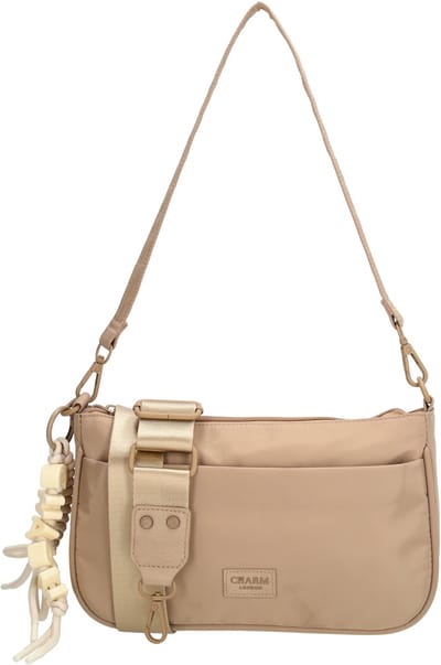 Charm London Seoul Schoudertas - Crossbodytas - Dames Tas - Lichtgewicht - Afneembare en Verstelbare Schouderband - Ritsvakken - Taupe
