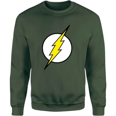 Justice League Flash Logo Sweatshirt - Green - S
