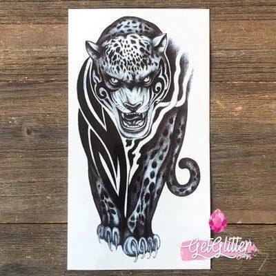 GetGlitterBaby® - Henna Plak Tattoos / Tijdelijke Tattoo / Nep Tatoeage / Fake Temporary Tattoo Sticker - Zwarte Panter