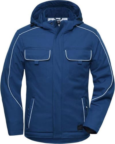 James & Nicholson Solid softshell winterjack JN886 - Korenblauw - 4XL