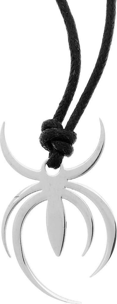 Behave - Ketting (verstelbaar) met spin hanger - Zilverkleur - Gothic stijl