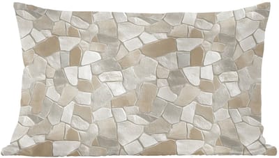 Sierkussens - Kussentjes Woonkamer - 60x40 cm - Mozaïek - Stenen - Beige
