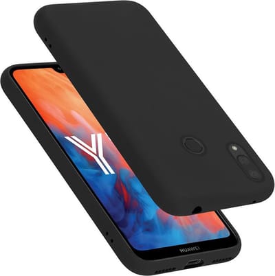 Cadorabo Hoesje geschikt voor Huawei Y7 2019 / Y7 PRIME 2019 in LIQUID ZWART - Beschermhoes gemaakt van flexibel TPU silicone Case Cover