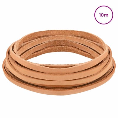 vidaXL - Leren - riem - 1 - Lichtbruin - 1000 - x - 0,8 - cm - Leer