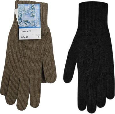 Handschoenen dames winter gebreid - binnenkant opgeruwd - prijs per 2 paar