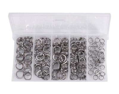Dailygoods- Splitringen 200 Stuks - Roestvrij Staal - Corrosiebestendig - Trekbestendig - Efficiënte Montage - Meerdere Maten - Verbindingringen