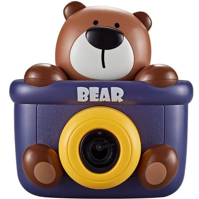 Mignon Ours Poreux Électrique Machine à Bulles Jouet Enfant Souffleur Savon Automatique avec Lumières Musique Jeux Fête Extérieure Été jouets