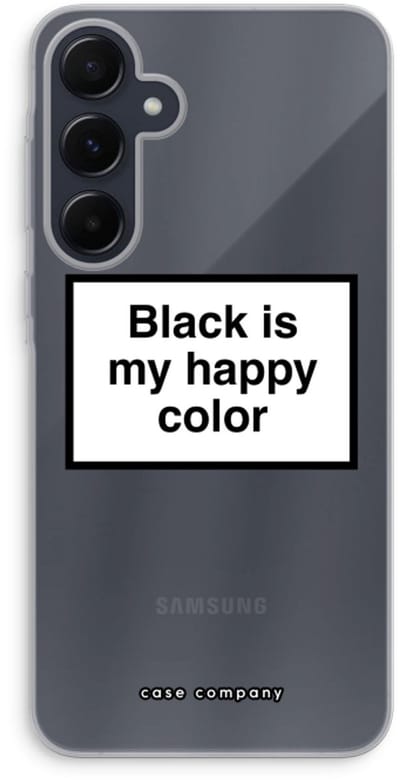 Case Company® - Hoesje geschikt voor Samsung Galaxy A55 hoesje - Black is my happy color - Soft Cover Telefoonhoesje - Bescherming aan alle Kanten en Schermrand