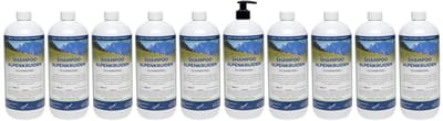 Shampoo Alpenkruiden - 1 liter - 10 Stuks - met pomp - Voordeelverpakking - Haarverzorging