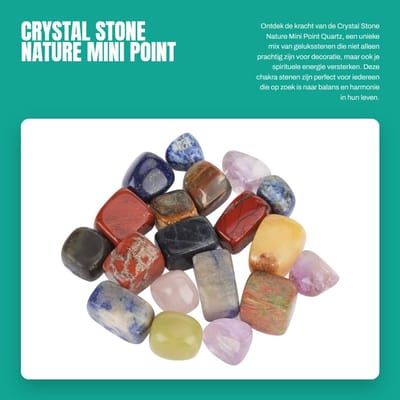 Dailygoods- Kwarts Kristallen Steen Mini Punt - Gemengde Kleur Steen - Decoratie - Energie Versterking - Chakra Balancering - 100g - Kristal