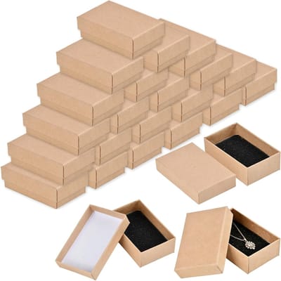 24 Stuks Geschenkdozen van Karton voor Gastgeschenken, Sieradendozen met Deksel voor Oorbellen en Halskettingen, Perfecte Verpakking voor Cadeaus