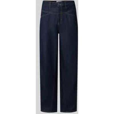 straight fit jeans met knoopsluiting