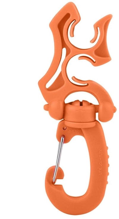 Dailygoods- Slanghouder Antiroest - Dubbele Slanghouder - Clip voor Regelaars - Geschikt voor 2 Slangen - Snorkelen/Duiken - Roestvrij Staal 304 - Duikclip
