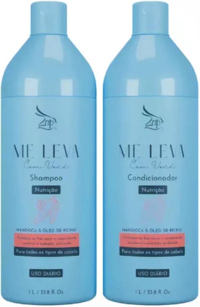 Zap Me Leva Com Você Beauté Hydrante Mandioca & Oleo de Ricino - 2x1L
