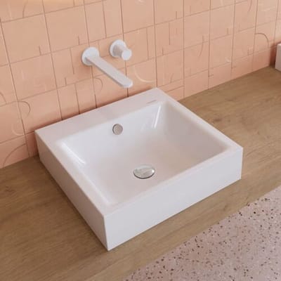 Kaldewei PURO countertop washbasin 3156 without tap hole, 46 cm 900606003001