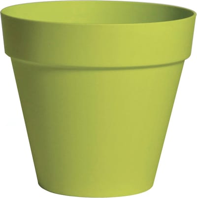 Mega Collections Plantenpot - kunststof - lime groen - binnen/buiten - D26xH22 cm - bloempot