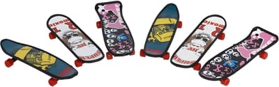 Gerimport Vinger skateboard - 24x stuks - grafische print - 10 x 3 cm - uitdeel cadeau