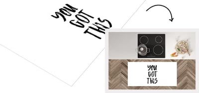 Keukenloper - Loper keuken - Quotes - You got this - Spreuken - 120x60 cm - Keukenloper vinyl