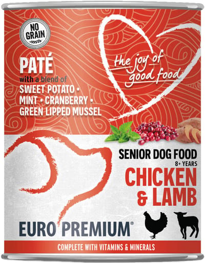 Euro-Premium Paté Senior Hondenvoer Nat Chicken & Lamb - 400 gr