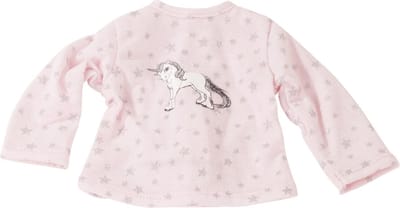Götz poppenkleding lange mouwen tshirt met glinsterende eenhoorn van 30-33cm