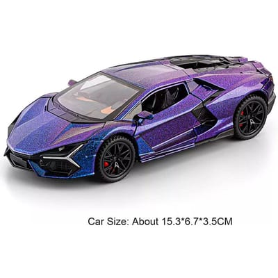 1:Échelle 32 Svj63 Revuelto Modèle de Voiture de Sport Jouet Corps en Alliage Pneus en Caoutchouc Son Lumière Modèles Supercars Collection pour Enfants Cadeaux
