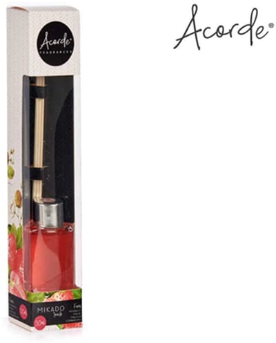 Geur Mikado geurverspreider 30 ml – Aardbei mikado diffuser aardbei aardbei geur diffuser stokjes diffuser aardbei huisparfum aardbei interieur geurverspreider geurstokjes aardbei kleine geurverspreider mikado huisparfum