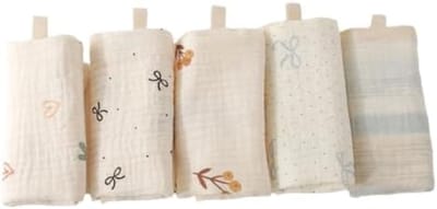 Zachte Babywasdoeken Set - 5 stuks - Katoen & Absorberend