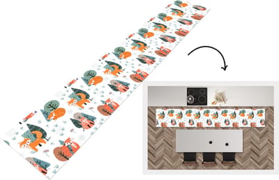 Keukenloper - Loper keuken - Patronen - Vos - boom - 300x50 cm - Keukenloper vinyl