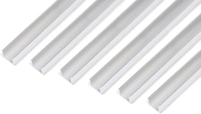 Set van 6 U-Profielen van Aluminium voor Constructie en Afwerking