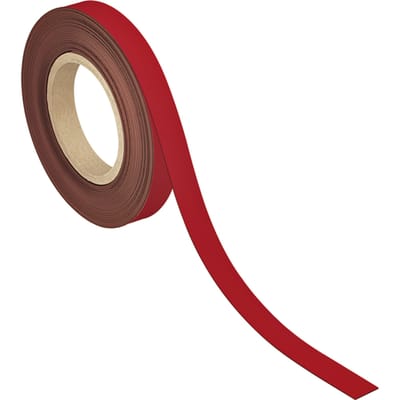MAUL Magneetband - rood - metaal - beschrijfbaar - 1 stuk - 10 m x 20 mm x 1 mm