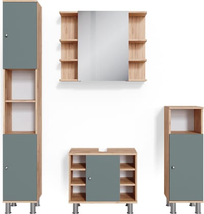 Vicco Fynn Badkamermeubel set – 4 delen Groen