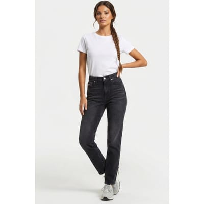 Tommy Hilfiger Layla High Rise Slim Straight Jeans Denim Black Taglia: W27L32 | Jeans straight fit Outlet | Donna | Nero