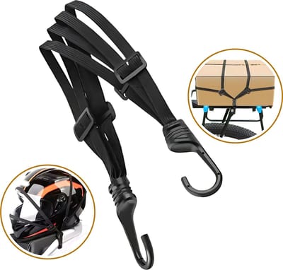 Luxamore® DualBind Fietsnelbinders – Universele Snelbinder 60 cm – Elastische Spinbinders met Haken – Voor Fiets, Motor & Bagagedrager