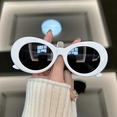 Retro Ronde Zonnebril Vrouw Man Designer Retro Zon Bril Vrouw Man Stijlvol Spiegel Reizen Punk Oculos De Sol black