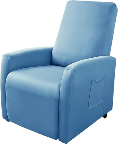 Waterdichte Stretch Stoelhoes voor Recliner, 4-delige Set met 2 Zakjes, Geschikt voor Televisiestoelen, Blauw, Bescherming tegen Vlekken en Slijtage