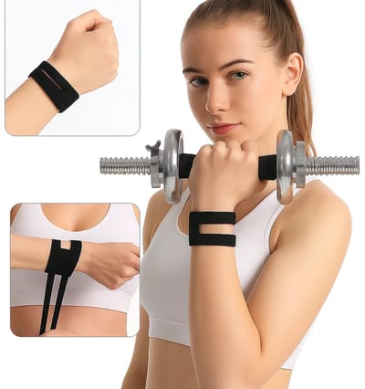 Polsband Sport – Verstelbare Pols Support – Comfort & Stabiliteit – Ademend & Lichtgewicht – Fitness, Training & Dagelijks Gebruik – Zwart (1 Stuk)