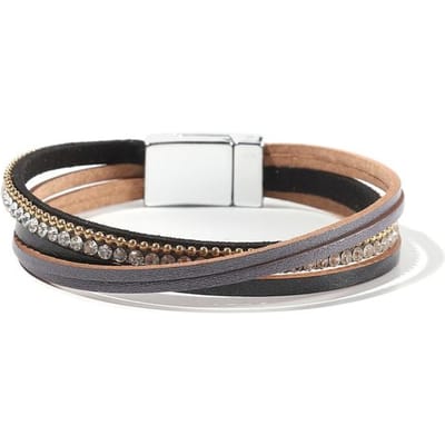 39 Stijl Handgemaakte Echt Leer Dames Armband Voor Vrouwen Bedelarmband Wikkelarmband black