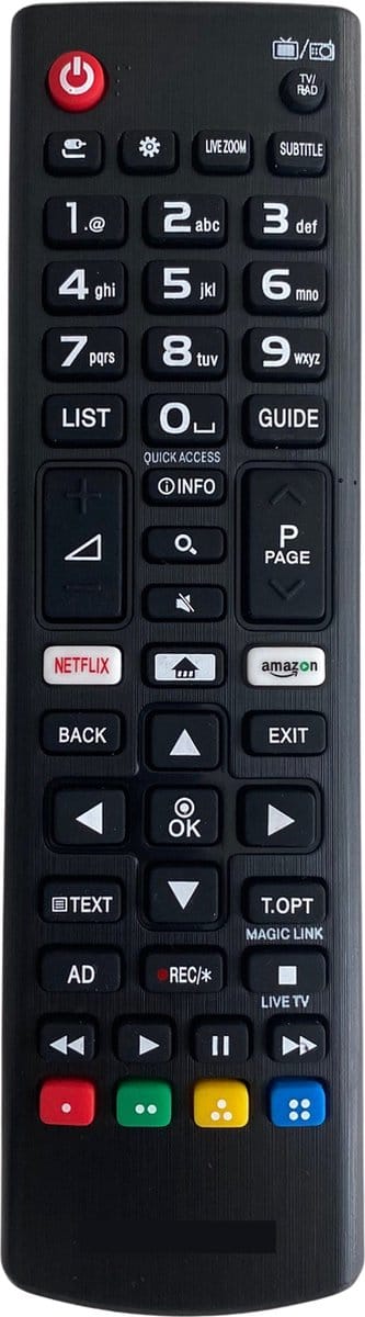 ARKAIA® Universele voor LG TV afstandsbediening - Geschikt voor alle LG smart televisies - AKB75095308
