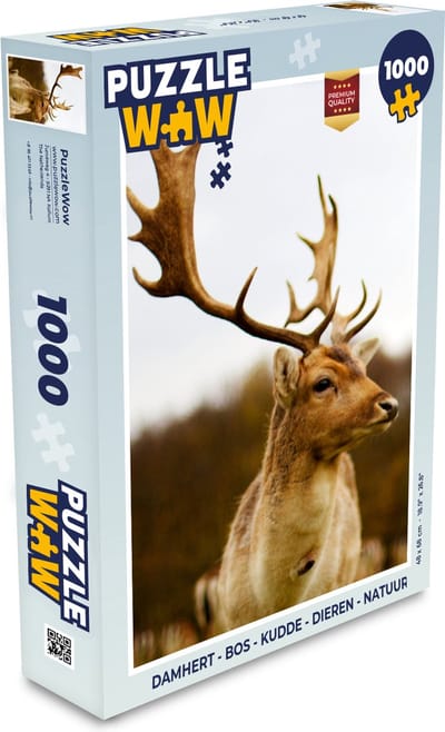 Puzzel Damhert - Bos - Kudde - Dieren - Natuur - Legpuzzel - Puzzel 1000 stukjes volwassenen