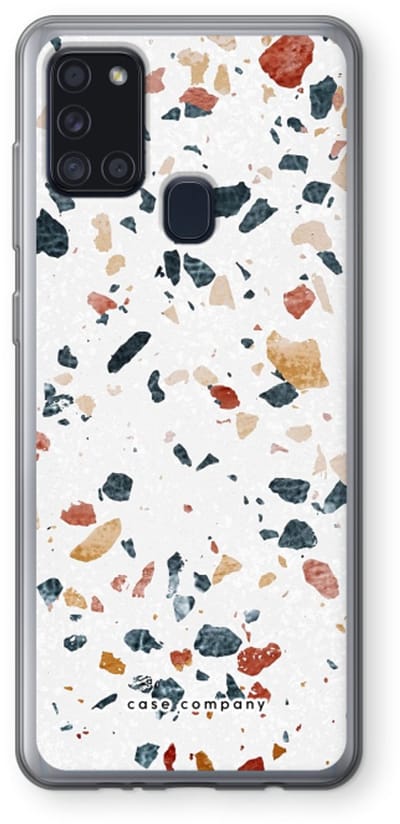 Case Company® - Hoesje geschikt voor Samsung Galaxy A21s hoesje - Terrazzo N°4 - Soft Cover Telefoonhoesje - Bescherming aan alle Kanten en Schermrand