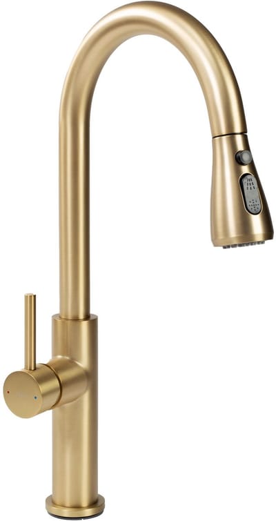 Rea Nest - Keukenkraan - Geborsteld Goud - 25,5X5X48,5Cm