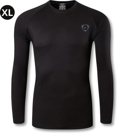 Livano Rash Guard - Surf Shirt - Zwemkleding - UV Beschermende Kleding - Voor Zwemmen - Surfen - Duiken - Zwart - Maat XL
