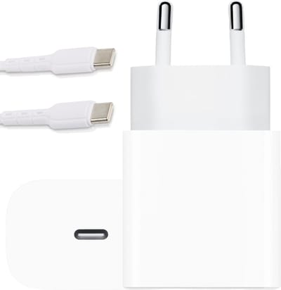 25w Fast Charger + usb C Kabel - 2 Meter - Usb C naar usb C - Snellader voor o.a S24, S23, S22, S21, S20, A8, A9 (Ultra, Plus, Lite)
