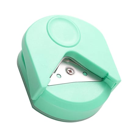 Hoekronde Pons - Randsnijder Papier - Kaarten Maken - Afvalvrije Werking - 4mm Radius - Groen