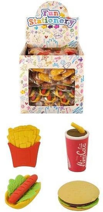 108 Stuks - Mix Snack - Fast Food Gummen - In Traktatiebox - Gum - Uitdeelcadeautjes - Traktatie voor kinderen - Jongens - Meisjes